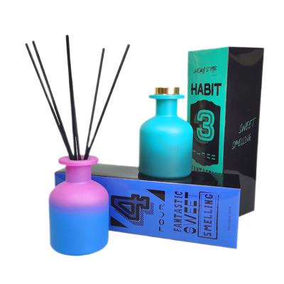 China Viable Wooden Reed Diffuser Rattan Lid Perfume Hotel Aromatherapy Gift Set Huabei Essential Oil Can Be Customized for sale