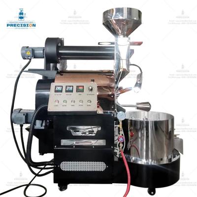 China Cast Iron Coffee Roaster 10kg 12kg 15kg Large Stainless Steel Drum Commercial Industrial Coffee Roaster Machine for sale