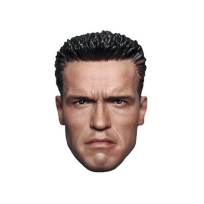 China MODEL TOY Collectible 1/6 Arnold Schwarzenegger Head Sculpt Scale Camouflage Carving Terminator 2 T800 12