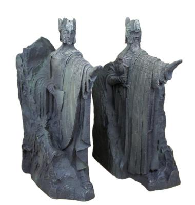 China MODEL TOY Hobbit The Lord of the Rings The Gates of Gondor Argonath Pair Resin Bookends Figure for sale