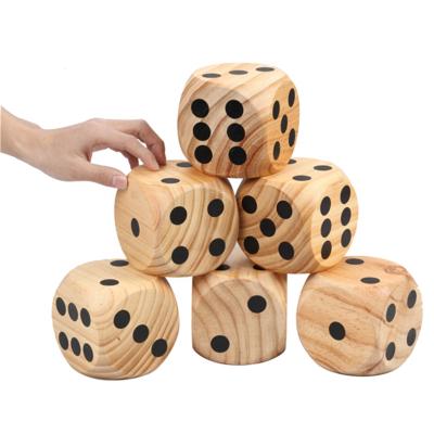 China Pine wood Giant Wooden Yard Dice, Outdoor Games Giant Yard Lawn Games Set of 6 for sale