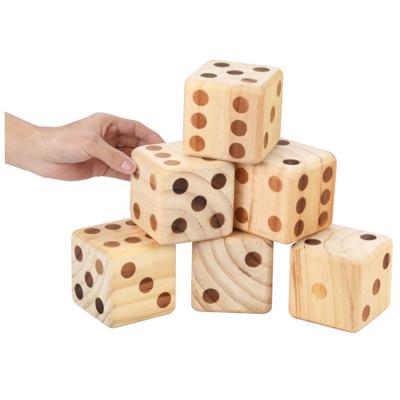 China Pine wood Giant Wooden Set of 6 Yard Dice Yard Outdoor Games for Adults and Family Giant Lawn Games for sale