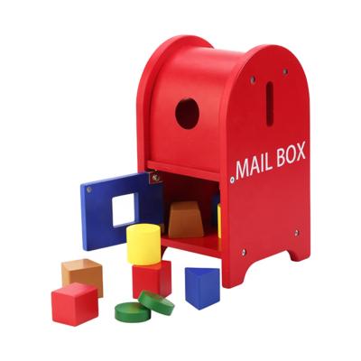 China Wood Shape Sorting Mailbox Classic Toy Educational Wooden Toy for sale