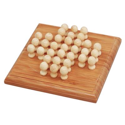 China Family Game Bamboo Solitaire Board Classic Strategy Game & Fun for The Whole Family for sale