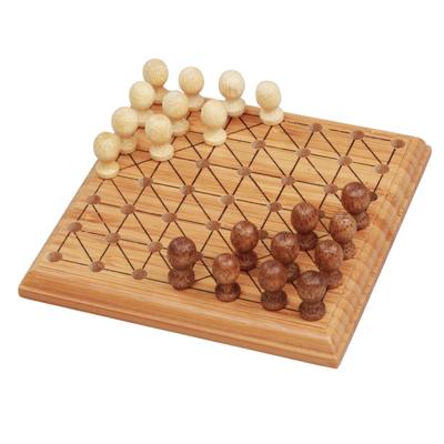 China Game Playing Chinese Checkers Board for 2 player Bamboo board game for sale