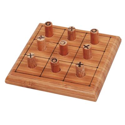 China Family Game Bamboo Board Classic Noughts & Crosses Strategy Game & Fun for The Whole Family for sale