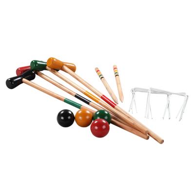 China Outdoor Playset Croquet set Classic Outdoor Yard Game Wooden Golf Croquet Set for sale