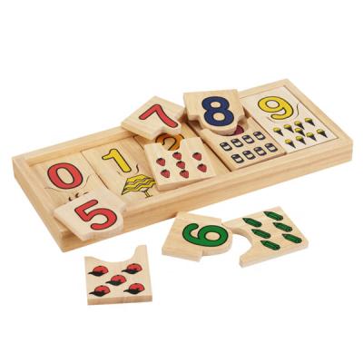 China Rubber Wood Wooden Matching Puzzle Board Matching Game Spelling Boards for sale