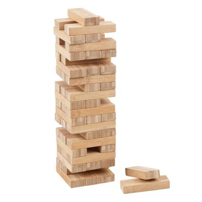 China Environmental Friendly Bamboo Blocks Stacking Games Tumbling Stacking Blocks Game for Kids and Families for sale