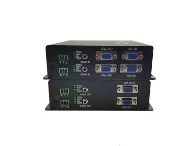 China CE VGA To Fiber Converter Audio Video / VGA Multiplexer 4CH Audio + Data + Fiber Port for sale