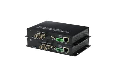 China 2 Channel Forward HD SDI to fiber video converter with embedded with audio + 1Ch Return RS485 for sale