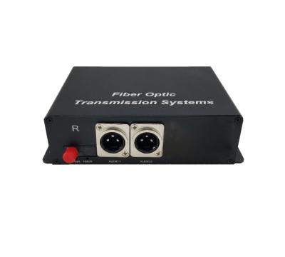 China 2 Channel Forward XLR Balanced Audio to Fiber Converter,broadcasts quality audio signals up to 12.5 miles of single-mode for sale