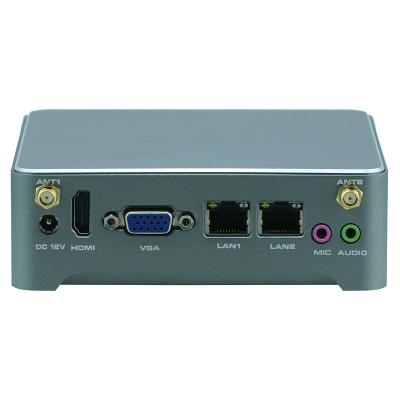 China Full Aluminum Alloy N3923SZ Intel i3 Dual Core 2 LAN Desktop Fanless Nano Mini PC for sale