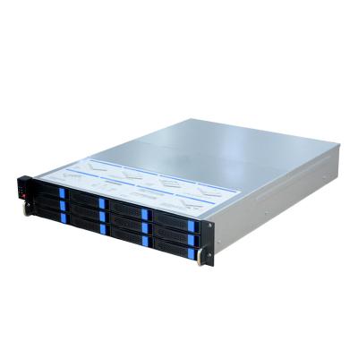 China LGA1151 Dual LAN Disk Rack Mount 12 2U Rack Mount Cloud NAS Case Network Storage Computer Server With 3 USB Hot Swappable Support 624mm*435mm*88mm for sale