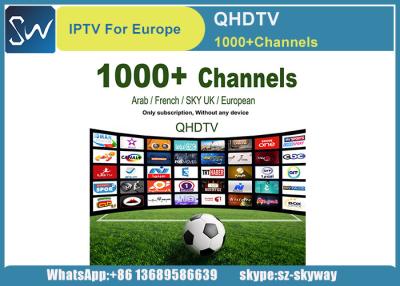 Κίνα IPTV Subscription Europe QHDTV 1 Year Arabic IPTV French Canal Sat Vod Channels 1300 Live Channels προς πώληση