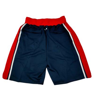 China Nice Quality Los Angeles M&N Baseball Team Shorts Design Embroidered Mesh Panels With Pockets Navy/Antibacterial Blue/Red for sale