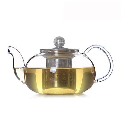 China Borosilicate Teabloom Stovetop Microwave Safe High Quality Glass Teapot for sale