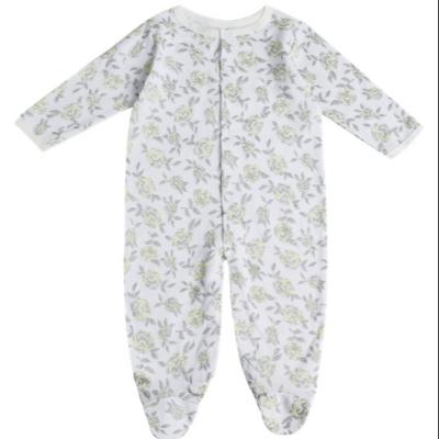 China Skin Care Organic Cotton Babies Anti-Shrink Romper Long Sleeve Comfortable Unisex Baby Sleepsuit for sale