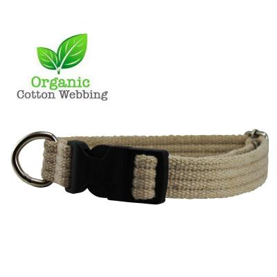 China Best Sustainable Selling Eco-Friendly Custom Organic Cotton Webbing Dog Collar For Dog Makers for sale