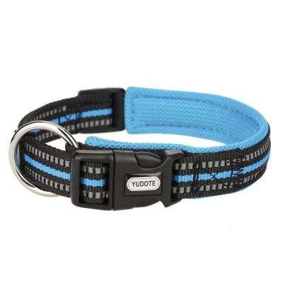 China Custom Made High Quality Heavy Duty Nylon Padded Bulk Dog Training Reflective Collar for sale