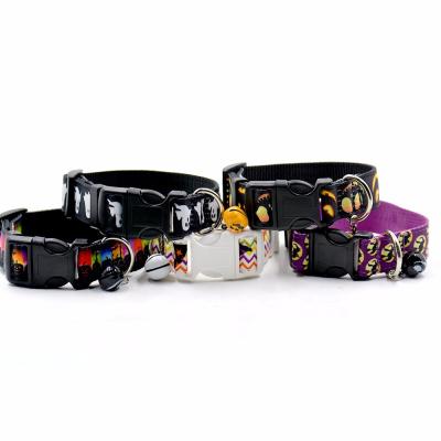 China Sustainable Halloween Wholesale Personalized Customized Dog Collars And Leash With Bell, Stocked for sale