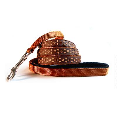 China New Promotion Fashion Leather Dog Collar Stocked Leather Dog Leash Wholesale for sale