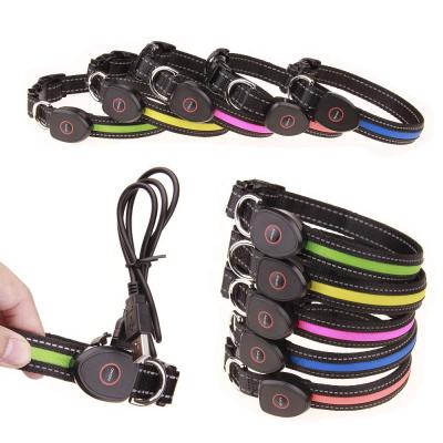 China Wholesale Viable Light Up Dog Collar USB Remote Control Led Flashing Dog Collar and Light Up Leash for sale