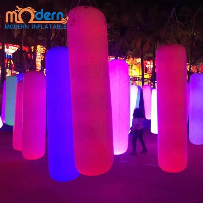 China Party Ignition Inflatable Led Column LED Glowing Pillar For Event Lighting Inflatable Pillar Intrack Inflatable Hanging Tube for sale