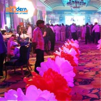 China Party Led Flower Chain Light Pink Inflatable Flower Chain For Wedding Stage Decoration for sale