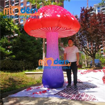 China Party Music Stage Deco Decorative Inflatable Mushroom Park Inflatable Lighting Mushroom Plants for sale