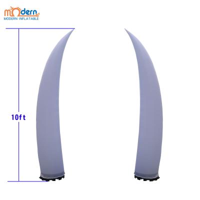 China Party Event Decorative Wedding 3m Led Lighting Ivory Inflatable Fender Columns for sale