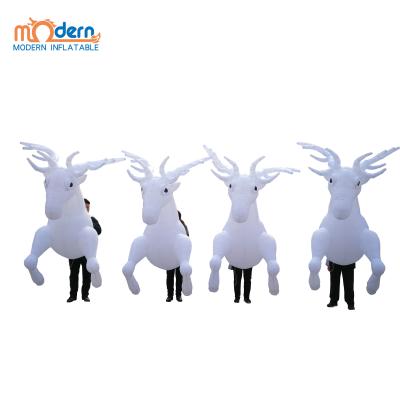 China For Funny Parade Carnival Parade Decoration Awakening Inflatable Reindeer Deer Mascot Costume Puppet for sale