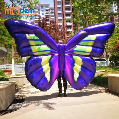 China High Quality Party Parade Used Lighting Inflatable Colorful Butterfly Costume For Advertising for sale