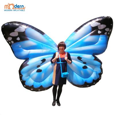 China High Quality Giant Attractive Party Advertising Lighting Inflatable Butterfly Wing Costume For Dancing Show Performance for sale