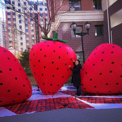 China 2019 Wholesale Oxford Cloth Strawberry Festival Advertising 3m High Outdoor Inflatable Strawberry for sale