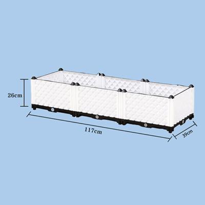 China China Supplier Modern Rectangular Flower Garden Vegetables Box Plastic Planter Boxes for sale