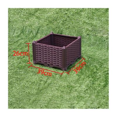 China Factory direct sale modern outdoor pp resin garden raised bed planter box for vegetables for sale