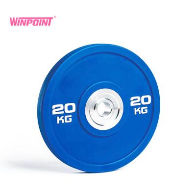 China Universal WINPOINT FITNESS CPU deadlift PU bumper popular rubber barbell plate for sale