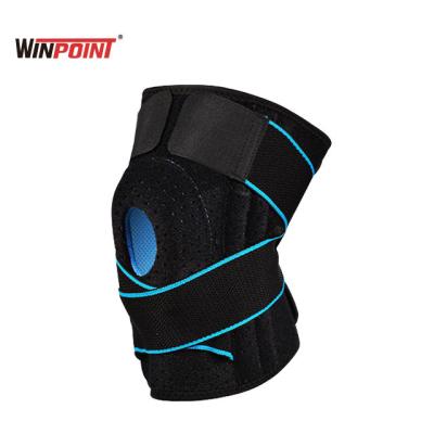 China WINPOINT Adjustable Elasticity Breathable FITNESS Strapped Sport Protection SBR Synthetic Rubber Knee Support for sale