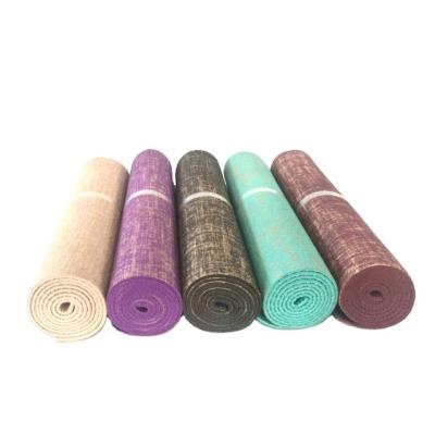 China Yoga Exercise WINPOINT FITNESS High Quality Organic Hemp Jute Linen Yoga Mat for sale