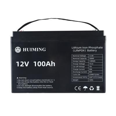 China Toys Battery 12v Power Supply Storage 12V 100Ah 150Ah 200Ah Solar Power Li-ion Rechargeable Battery for sale