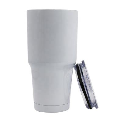 China Durable 30 oz Stainless Steel Insulated Sublimation White Tumblers Blanks For Hot And Cold Beverage for sale