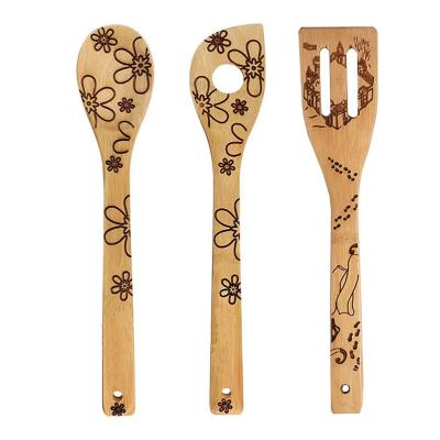 China Amazon Best Kitchen Accessories Stored Eco-Friendly Kitchenware Cooking New Shovel Bamboo Kitchen Utensil 6 Pcs Set for sale