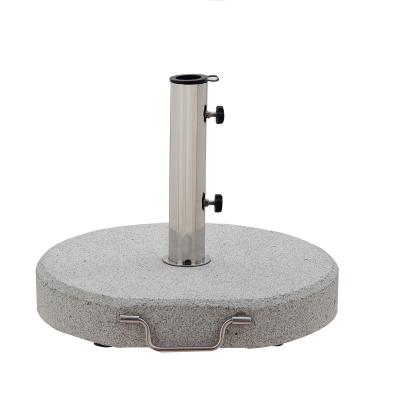 China Nature 25KG Strong And Granite Half Umbrella Stand Granite Sunshade Round Umbrella Base For Outdoor Patio Umbrellas for sale