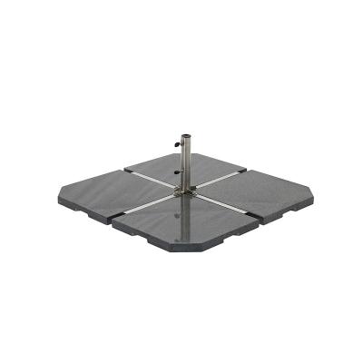 China resistant & Outdoor Nature Garden Patio Umbrella Pave Bases 4 In 1 Bases Granite Umbrella Slabs for sale