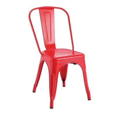 China Adjustable (height) Wholesale Modern Industrial Metal Chairs Stackable Iron Dining Chairs Sale for sale