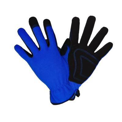 China Anti-impact Synthtic Duty Leather With Spandex Safety Work Glove For Laundry Gardening Working Handling Gloves for sale