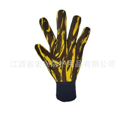 China Camouflage Tank Top Work Anti-Slip Gloves For Men Glove Reusable Washable Elastic Knit Wrist Cotton Polyester Gloves for sale