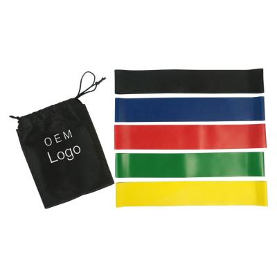 China Wholesale 100% Nature Latex Gym Fitness Equipment Custom Printed Logo Exercise Resistance Bands Loops Sets In Stock for sale