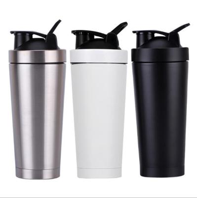 China Wholesale 18oz 26oz Viable Protein Insulated Metal Fitness Sport Gym BPA Free Custom Dual Wall Protein Stainless Steel Shaker Bottle for sale